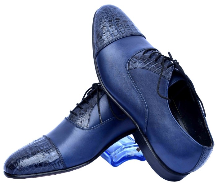 Mens blue leather dress shoes