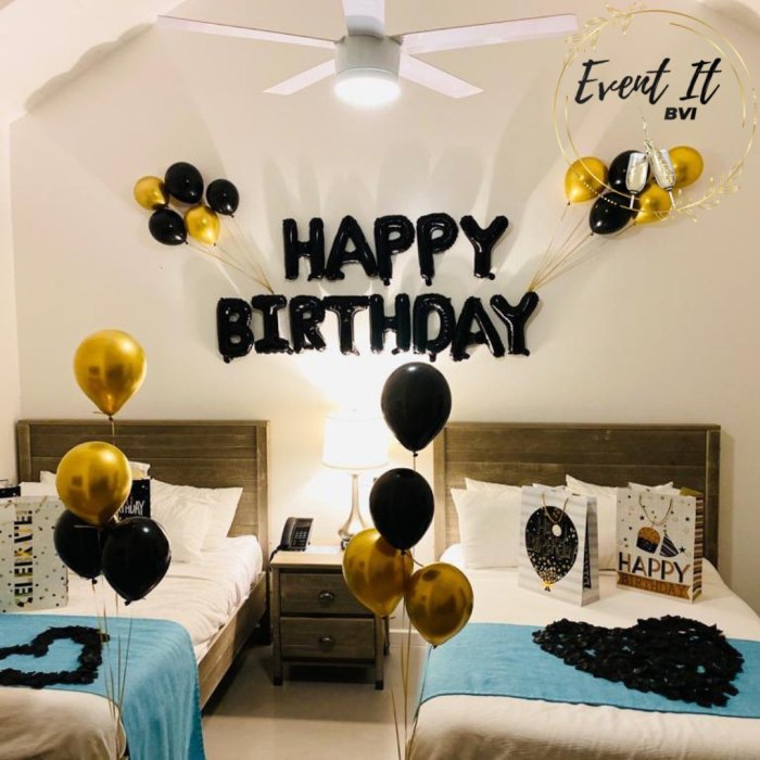 How to decorate a hotel room kids birthday