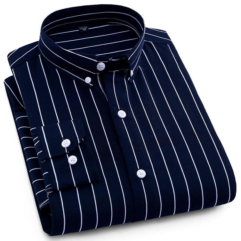 Black striped dress shirt mens