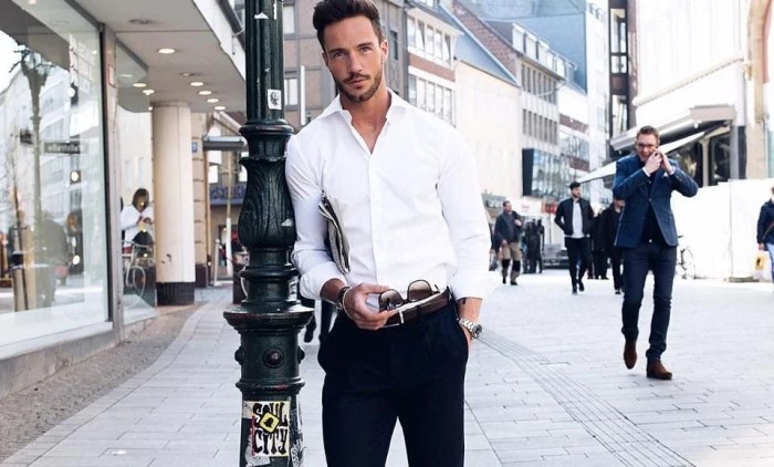 White t shirt dress men