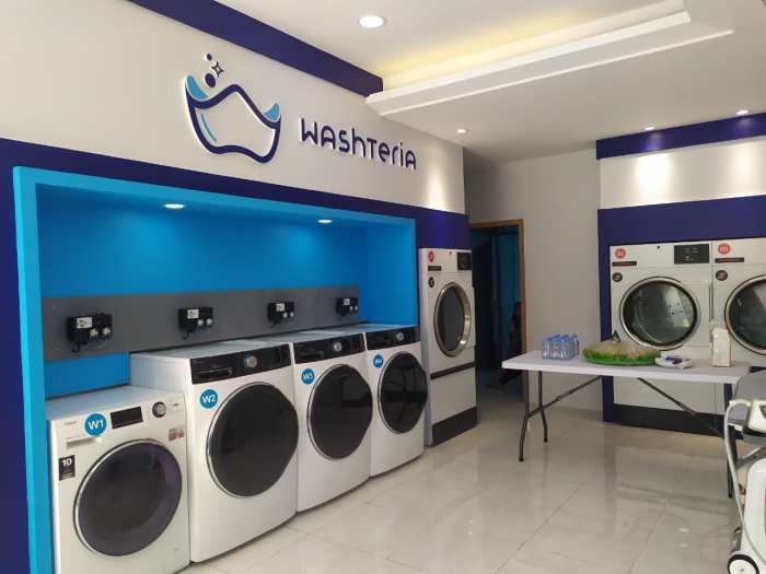 Desain interior laundry kiloan