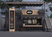 Desain interior cafe container